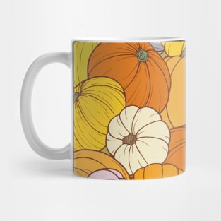 I Love Pumpkins, A Collage of Colorful Fall Pumpkins Mug